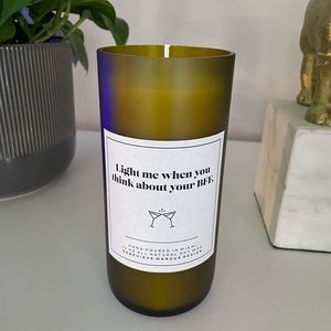 Candle Gift for BFF: Light Me When You Think About Natural Coconut/Soy Wax